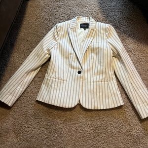 Banana republic white stripped blazer size S
